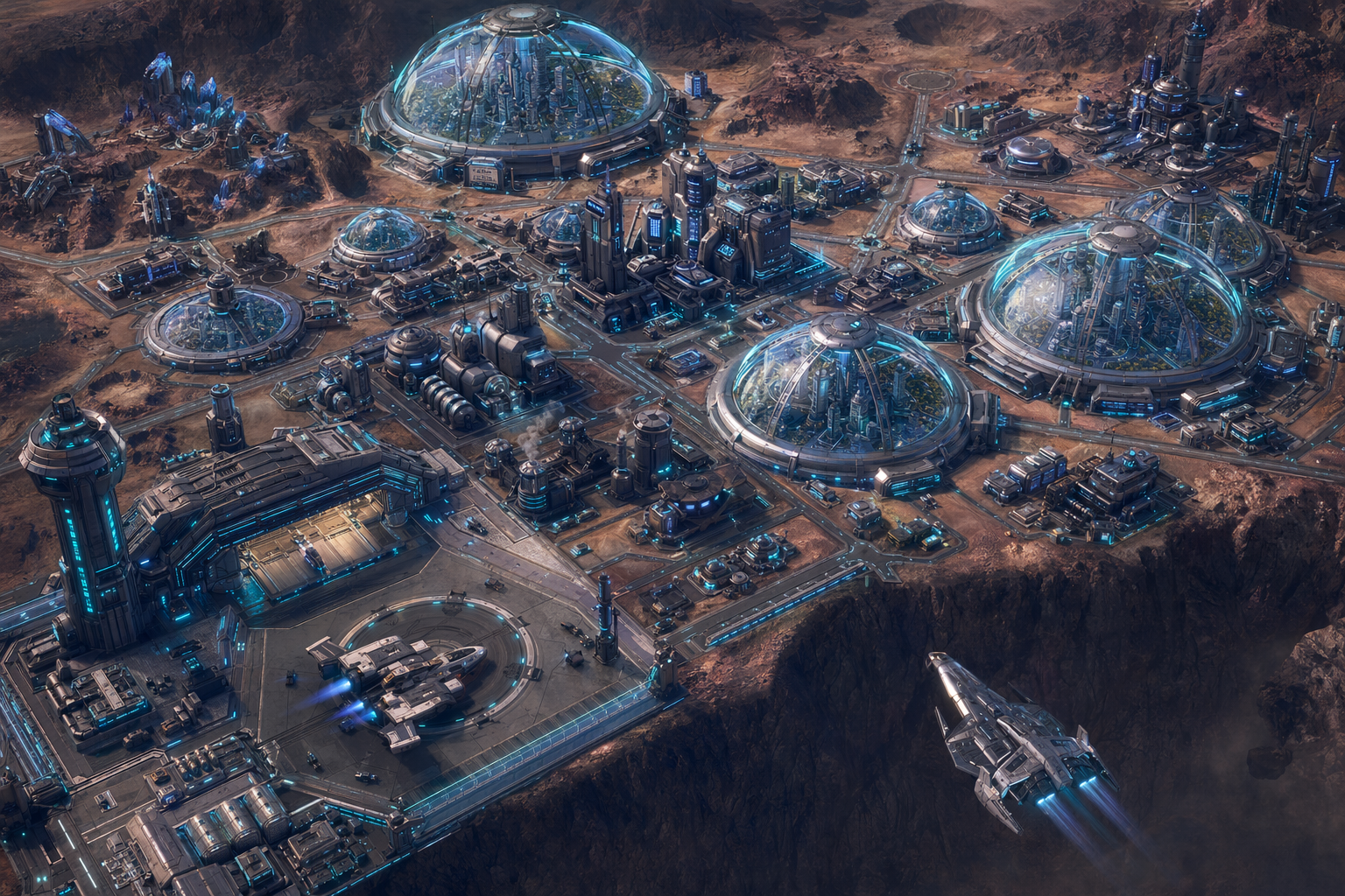 Colonies and city-scale empire view
