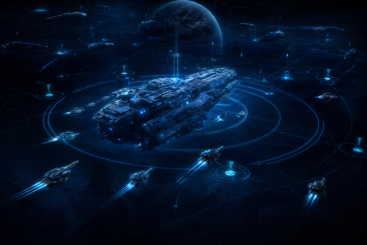 Fleet formations in space